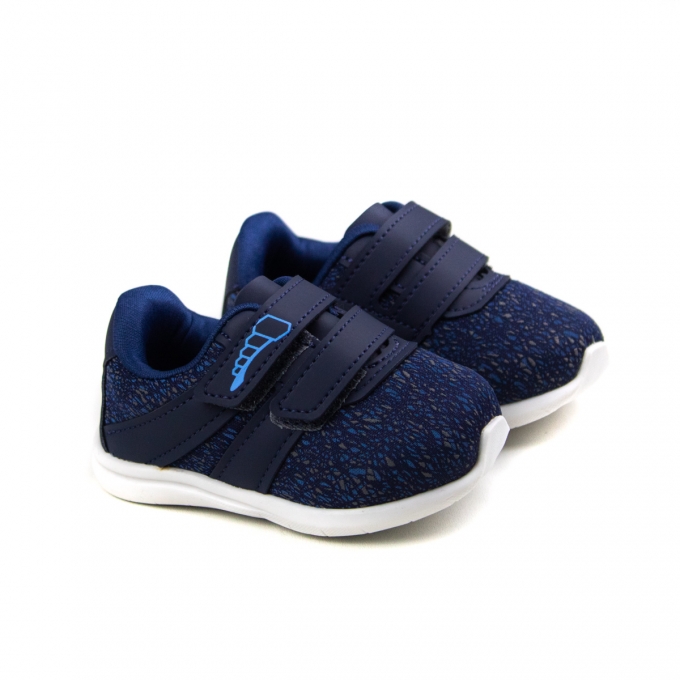 Tênis Bebê Masculino Pé Com Pé Velcro - Marinho - 10627