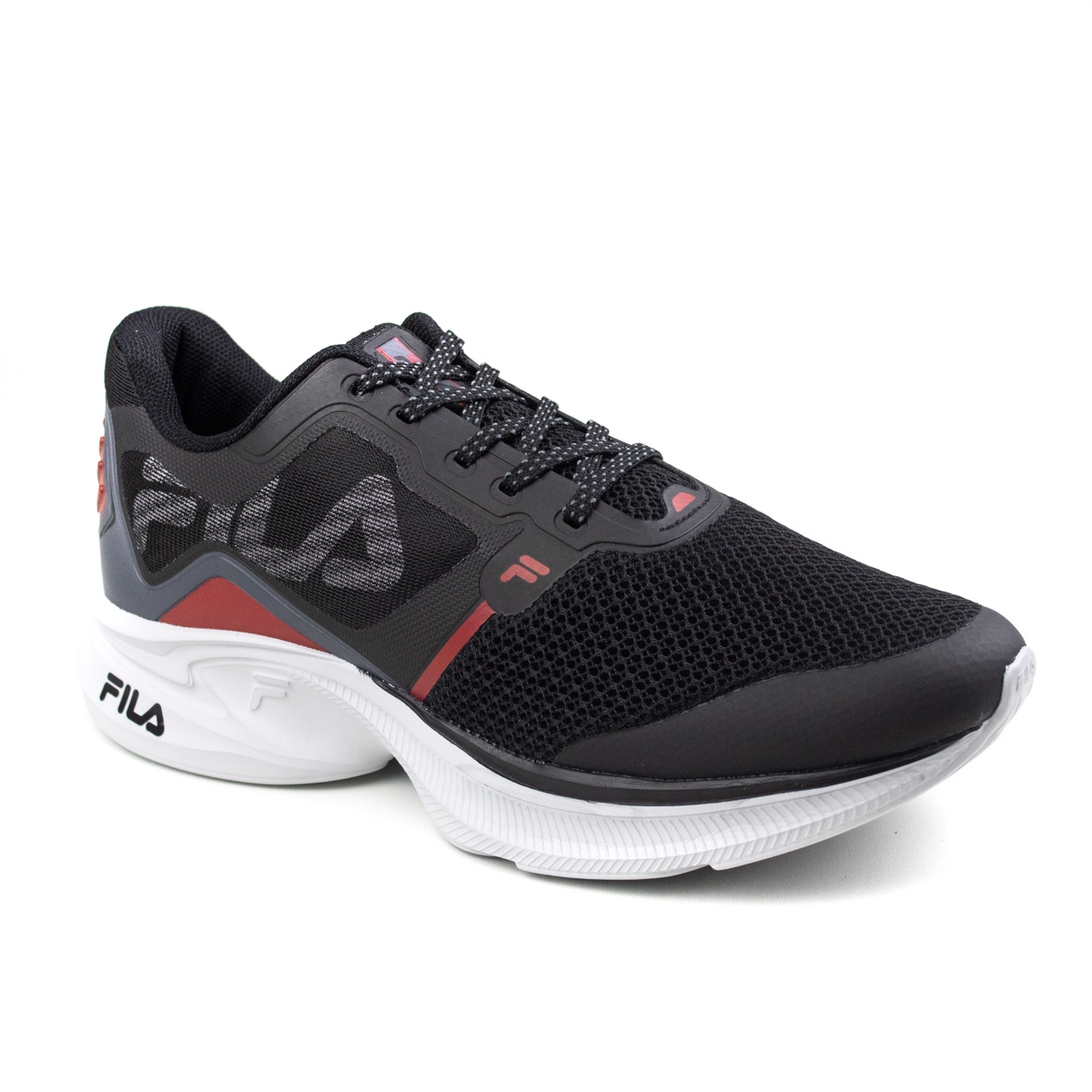 Tênis Masculino Fila Racer Move - Preto/grafite/vermelho