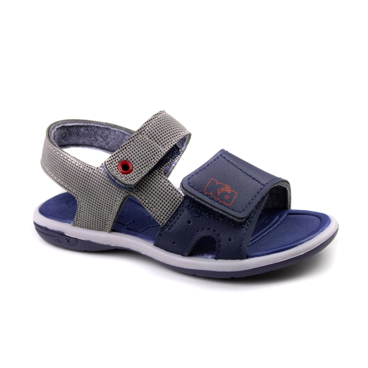 Sandália Infantil Masculina Kidy Flex - Cinza/marinho