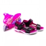 Sandália Infantil Feminina Kidy Wave Moto - Preto/pink