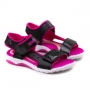 Sandália Infantil Feminina Kidy Wave Moto - Preto/pink