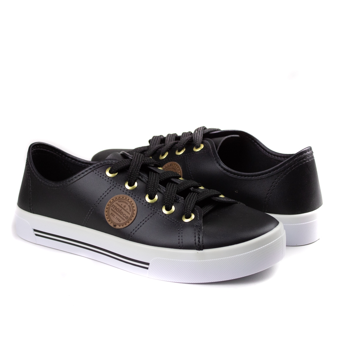 Tênis Casual Feminino Moleca - Preto - 5667302