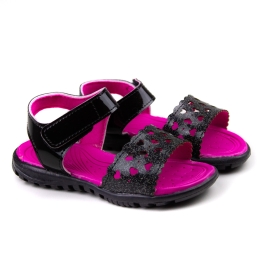 Sandália Infantil Feminina Bebe Brinde  - Preto