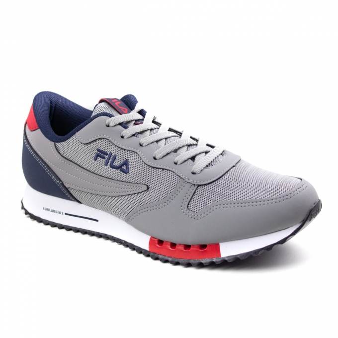 Tênis Masculino Fila Euro Jogger Sport - Cinza/marinho/vermelho