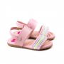 Sandália Bebê Feminina Molekinha Trice - Rosa/turquesa/amarelo