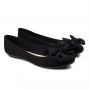 Sapatilha Feminina Moleca Camurca - Preto