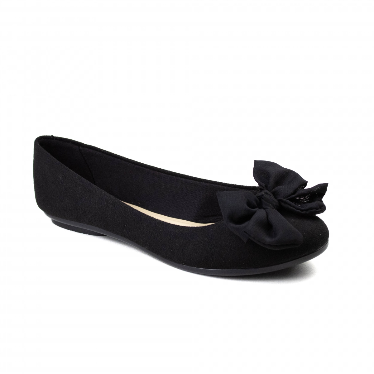 Sapatilha Feminina Moleca Camurca - Preto