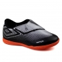 Chuteira Futsal Infantil Masculino Umbro Indoor Raptor 2.2 - Preto/prata/coral