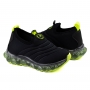 Tênis Infantil Masculino Lycra Led - Preto