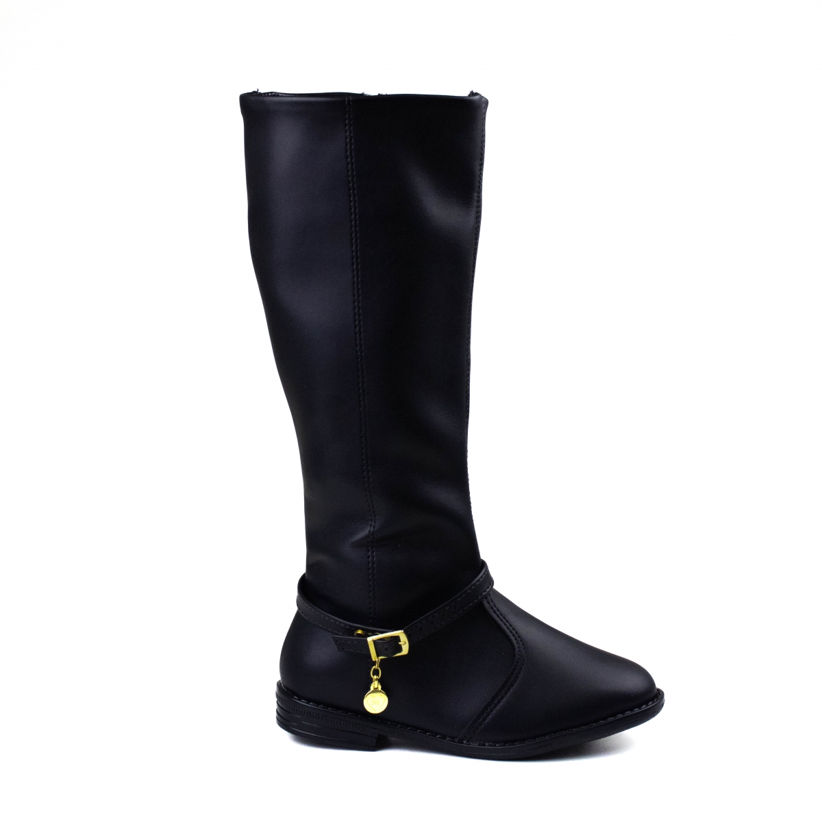 Bota Infantil Feminina Molekinha Cano Alto - Preto