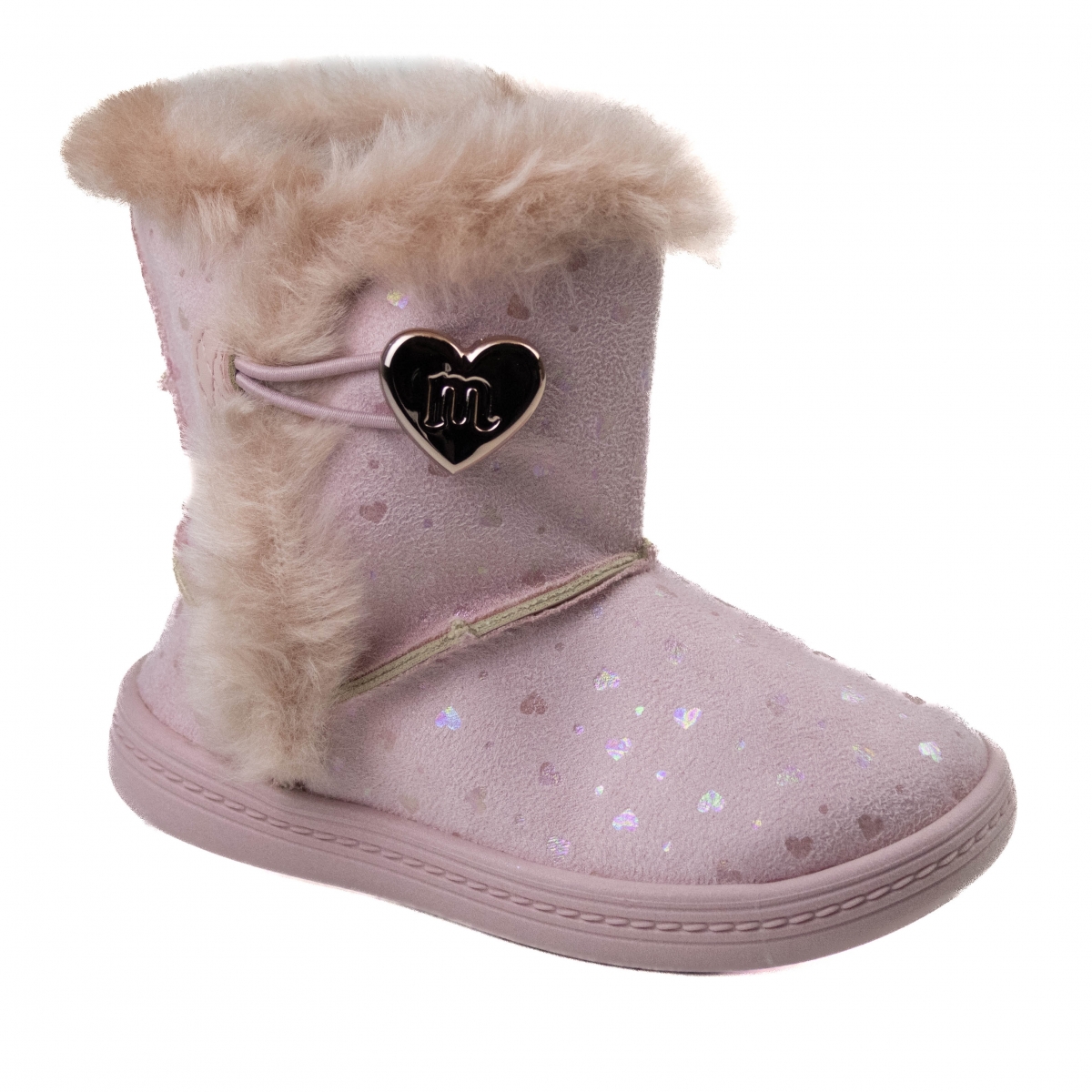 Bota Bebê Feminina Molekinha Pelo  - Rosa