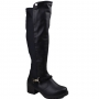 Bota Infantil Feminina Pink Cats Cano Alto - Preto