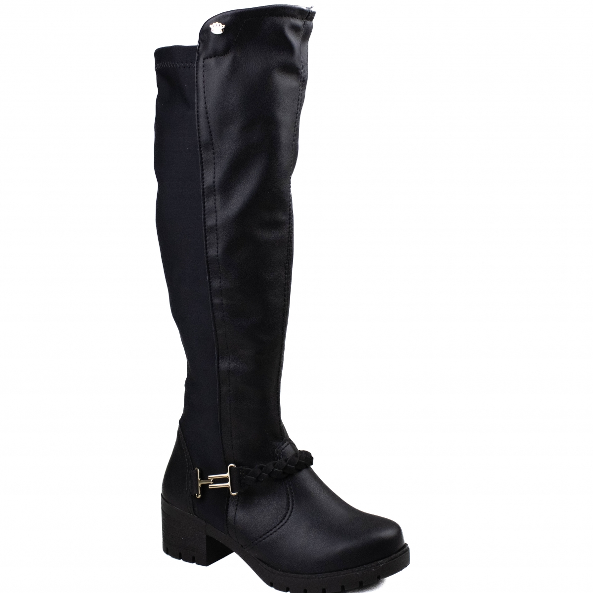 Bota Infantil Feminina Pink Cats Cano Alto - Preto