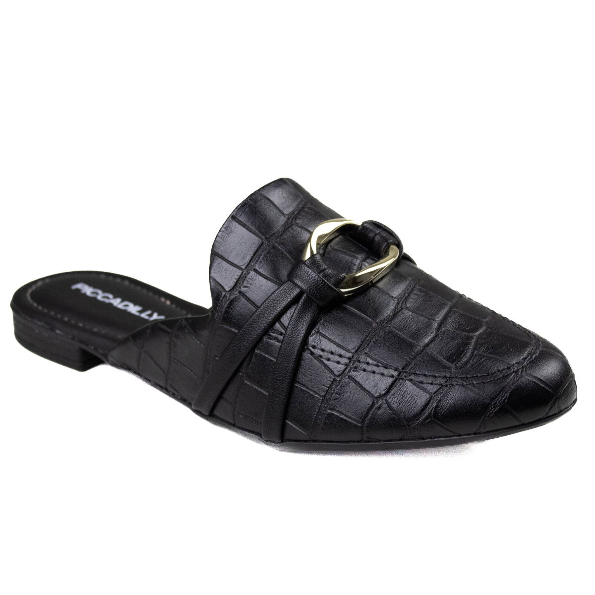 Mulle Feminino Piccadilly Croco - Preto