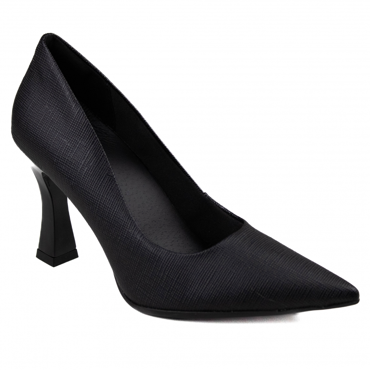 Sapato Feminino Piccadilly Salto Flare - Preto
